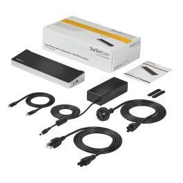 Hub USB Startech DK30CH2DEPUE Negro Negro/Plateado Plateado 100 W