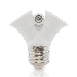 Adaptador E27 a 2 X E14 Adaptador E27 a 2 X E14
