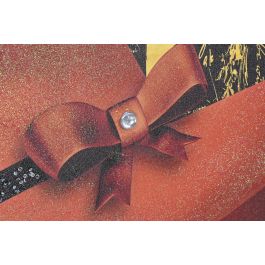 DKD Home Decor Cuadro Negro Amarillo 100 x 50 x 2.5 cm (4 Unidades)