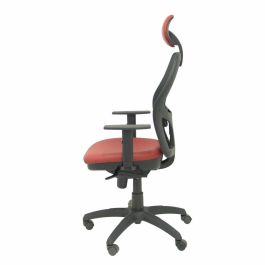 Silla de Oficina con Cabecero Jorquera malla Piqueras y Crespo NSPGRAC Granate