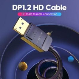 Vention HACBJ Cable DisplayPort Alta Velocidad 1.2 4K@60Hz 144Hz DP Macho-Macho 5m Negro | Triple Blindaje, Conectores Oro