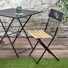 Silla Plegable Negra Bella Vit Home Deco Factory