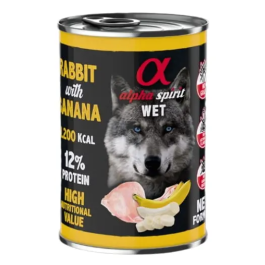 Alpha Spirit Alimento Húmedo para Perros Adultos con Pollo, Conejo y Plátano - Lata 6x400 gr Precio: 12.8900002. SKU: B137M2HM7A
