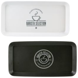 Saveur et Degustation Bandeja Melamina 30x15 cm Colores Surtidos Blanco Negro