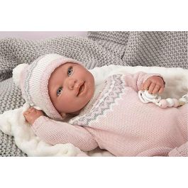 Muñecas Arias Muñeca Reborn Anais 45 cm con Manta y Peluche