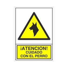 DUVER 301 Señal de Plástico 295x210 mm con Advertencia 'Cuidado con el Perro'
