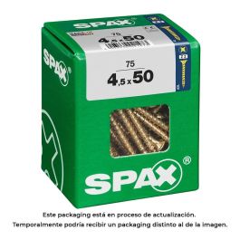 Spax 4081020450507 Tornillo para Madera Universal Cabeza Plana Ranura Cruz Z2 4CUT Yellox 4,5x50mm - Caja 75 Unidades Precio: 6.69000046. SKU: S7913915