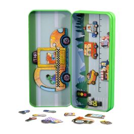 Mieredu Me0884 Puzle Magnético Mis Viajes Coches con 2 Escenarios y 30 Imanes +3 Años