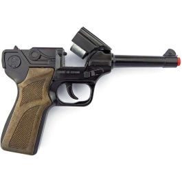 Pistola policia 8 tiros en negro 17x12x3 cm Pistola policia 8 tiros en negro 17x12x3 cm
