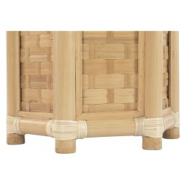 DKD Home Decor Macetero Tropical Bambú y Ratán Natural 40 x 40 x 46 cm
