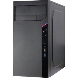 Inter-Tech IT-6505 Retro Micro Torre PC micro ATX Negra - Chasis Computadora de Sobremesa Compacta