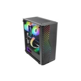 Mars Gaming Caja Semitorre ATX MCVOLT Negra con Ventana Cristal Templado y Frontal Malla