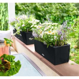 Lechuza 15609 Jardiniere Balconera Cottage 50 - Kit Completo - Negro Grafito - 50 x 19 x 19 cm - 8 L