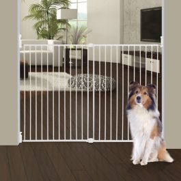 Dreambaby Safety Barriere Broadway Gate-Gate Extra-Large y Extra-Grande (para 76-134 cm), blanco