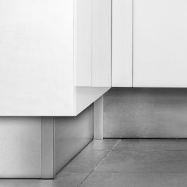 Emuca Lote de 2 zócalos para cocina Plasline con accesorios de unión, altura 150mm, 2 barras de lognitud 2.35m, Plástico, Anodizado satinado