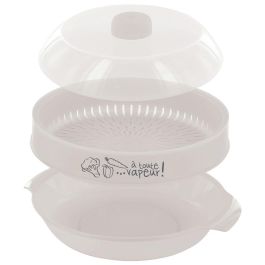 Cook Concept Recipiente para Cocinar al Vapor en Microondas con Tapa Regulable y Depósito de Agua, 25x21.5x12 cm