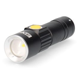 Edm Linterna mini recargable con zoom 3w 120lm 9000k luz fría, aluminio, IP44, carga USB Precio: 10.50000006. SKU: S7900544