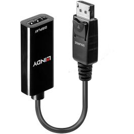 Lindy Convertidor DisplayPort 1.2 a HDMI 1.4 4K 3840x2160@30Hz Audio Pass-Through Compacto Plug & Play para PC/Laptop
