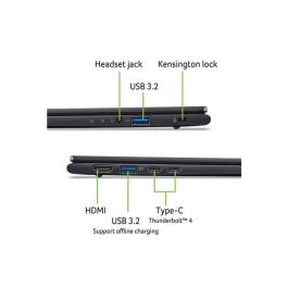 Acer TravelMate P6 TMP614-54T U7-258V Portátil 14" IPS Táctil Intel Core Ultra 7 32GB RAM 1TB SSD Wi-Fi 7 Windows 11 Pro IA