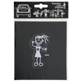 Abc Adhesivo Familia Niña Feliz ADH06662 Vinilo Decorativo Ventana Coche