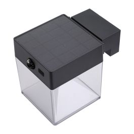 Aplique solar cuadrado 4 w 500 lm, 3.000/4.000/6.500 k, 3cct, con sensor, negro