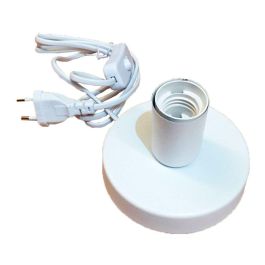 Fbright Base de Mesa E27 Blanca con Cable e Interruptor, Ø120 x 85 mm Precio: 10.69000031. SKU: B16BS9GAZK