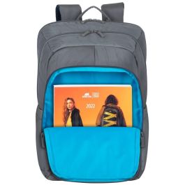 Rivacase Alpendorf 7569 Mochila urbana para portátil 17.3" gris de poliéster reciclado, resistente al agua