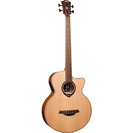 LAG Bajo Acústico Jumbo Hyvibe H2 10 A/E Cutaway Natural Electroacústico con Tecnología HyVibe