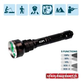 EDM Linterna Tubular T6 - 30W, 2400 Lúmenes, Alcance 1000m, 5 Funciones, 3 LEDs, Recargable, Aluminio - Linterna de Largo Alcance Precio: 44.5000006. SKU: B1A79JVQ7B