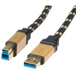 ROLINE 11.02.8903 Cable USB 3.2 Gen 1 (3.1 Gen 1) A-B Macho/Macho 3m Negro Oro