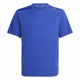 Camiseta de Manga Corta Infantil Adidas Aeroready Azul