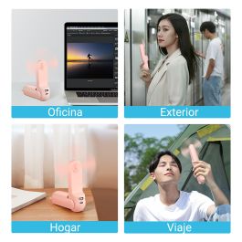 Jisulife Life 8 Plus Ventilador Portátil Multifunción Mini Ligero con Linterna y Powerbank 4500mAh, hasta 46h Autonomía, USB-C Jisulife Life 8 Plus Ventilador Portátil Multifunción Mini Ligero con Linterna y Powerbank 4500mAh, hasta 46h Autonomía, USB-C