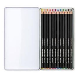 Staedtler Lápices de Colores Super Soft Caja Metal 12 Colores Surtidos