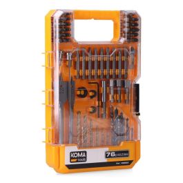 Koma Tools Juego de Puntas y Brocas de 76 Piezas en Maletín - Incluye Brocas HSS Titanio, Madera, Pared, Puntas PH/PZ/Torx/Hex y Accesorios Precio: 10.69000031. SKU: B13R2RHTQL