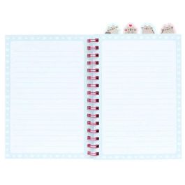 ERIK Cuaderno A5 Pusheen Purrfect Love, 80 hojas a rayas, tapa blanda, wire-o, 4 separadores