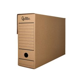 Caja Archivo Definitivo Liderpapel Folio Prolongado Carton Reciclado 325 gr-M2 Lomo 116 mm Kraft 388x116x275 mm