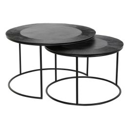 Mesita Auxiliar Loft DKD Home Decor Negro 76.5 x 47 x 76.5 cm Set de 2 Precio: 309.78999953. SKU: B1KN3KP65N