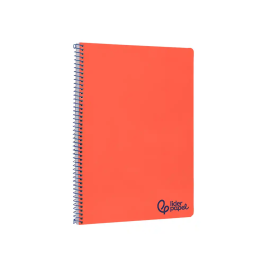 Liderpapel Wonder Cuaderno Espiral A4 Tapa Plástico 80 Hojas 90gr Pauta Ancha 3.5mm Con Margen Color Rojo