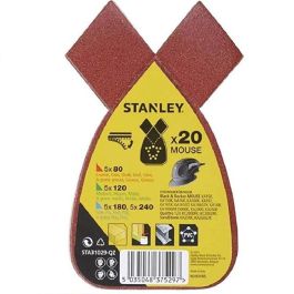 STANLEY Pack 20 Lijas para Lijadora Mouse B&D Granos Surtidos (5x G80, 5x G120, 5x G180, 5x G240) Precio: 11.49999972. SKU: B1JMV7YYEN