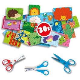 SES Creative Aprendo a cortar paso a paso - Kit educativo de corte para niños con tijeras de seguridad y tijeras zigzag SES Creative Aprendo a cortar paso a paso - Kit educativo de corte para niños con tijeras de seguridad y tijeras zigzag