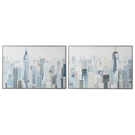 DKD Home Decor Cuadro Azul Blanco 4.5 x 82 x 122 cm (2 Unidades) Precio: 178.69000006. SKU: B1CDVWYGGN