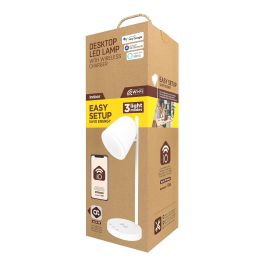 Muvit iO Lámpara Sobremesa LED WiFi con Carga Inalámbrica, Control por App y Compatible con Google Home, Alexa y Siri