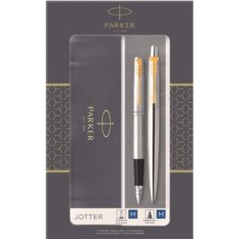 Parker Juego Bolígrafo y Pluma Duo Jotter Acero Inoxidable Acabado Dorado Precio: 30.50000052. SKU: B1CB3GK95G