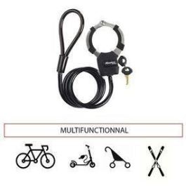 Master Lock Cable de Bloqueo con Llave de Seguridad Antirrobo para Bicicletas, Patinetes y Cochecitos - Acero Trenzado 1 m x 8 mm