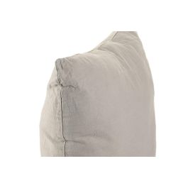 DKD Home Decor Cojín Boho Decorativo Beige 60x60 cm, de Poliéster con Cierre Cremallera y Acabado Lavado a la Piedra, Pack de 2 Unidades