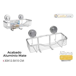 Confortime Organizador de Baño Succión Alluma 30 x 12.5 x 15 cm (6 Unidades) Precio: 51.49999943. SKU: S2202492