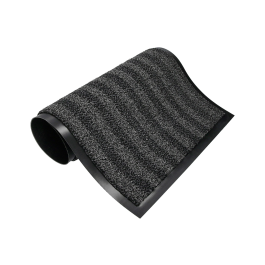 Q-connect Alfombra de Suelo Premium para Interiores Antideslizante Fibra Polipropileno y Fieltro Gris 60x40 cm