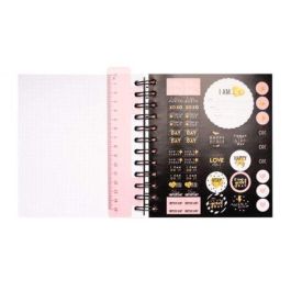 AGENDA ESCOLAR ERIK ADPM1915 GLITTER GOLD DREAMS - 14*16CM - SEPT. 19/JUNIO 2020 - 300PAG. 80G - REGLA MARCAPAGINAS - LAMINAS SEPARADORAS - PEGATINAS
