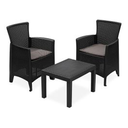 Conjunto jardín forest 3 piezas antracita + cojines Precio: 97.49999952. SKU: B1H5LTEA56