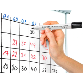 Staedtler Rotulador Lumocolor 351 para Pizarra Blanca Punta Redonda 2 mm Recargable Estuche 6 Unidades Colores